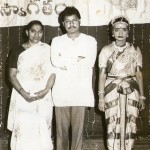 D Sridevi with her Guru Bhagavatula Sethuram and her mother Mahalakshmi Sundari